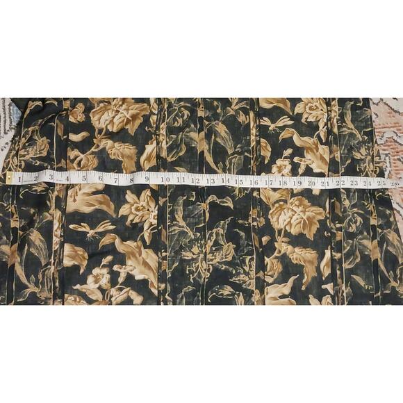 GARYGRAHAM422 Women's Simple Slip Dress in green and gold floral print. Size 3X - Picture 4 of 9